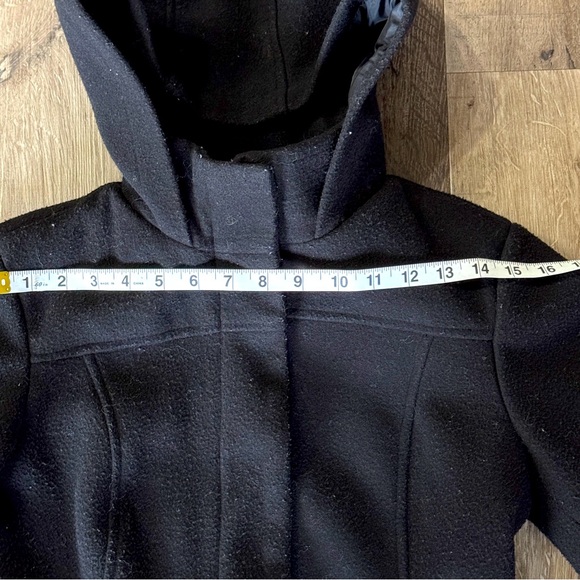 DETAILS INT Black Lined Trench Coat Gold Toned Buttons and Zipper Size XSmall - Picture 10 of 16